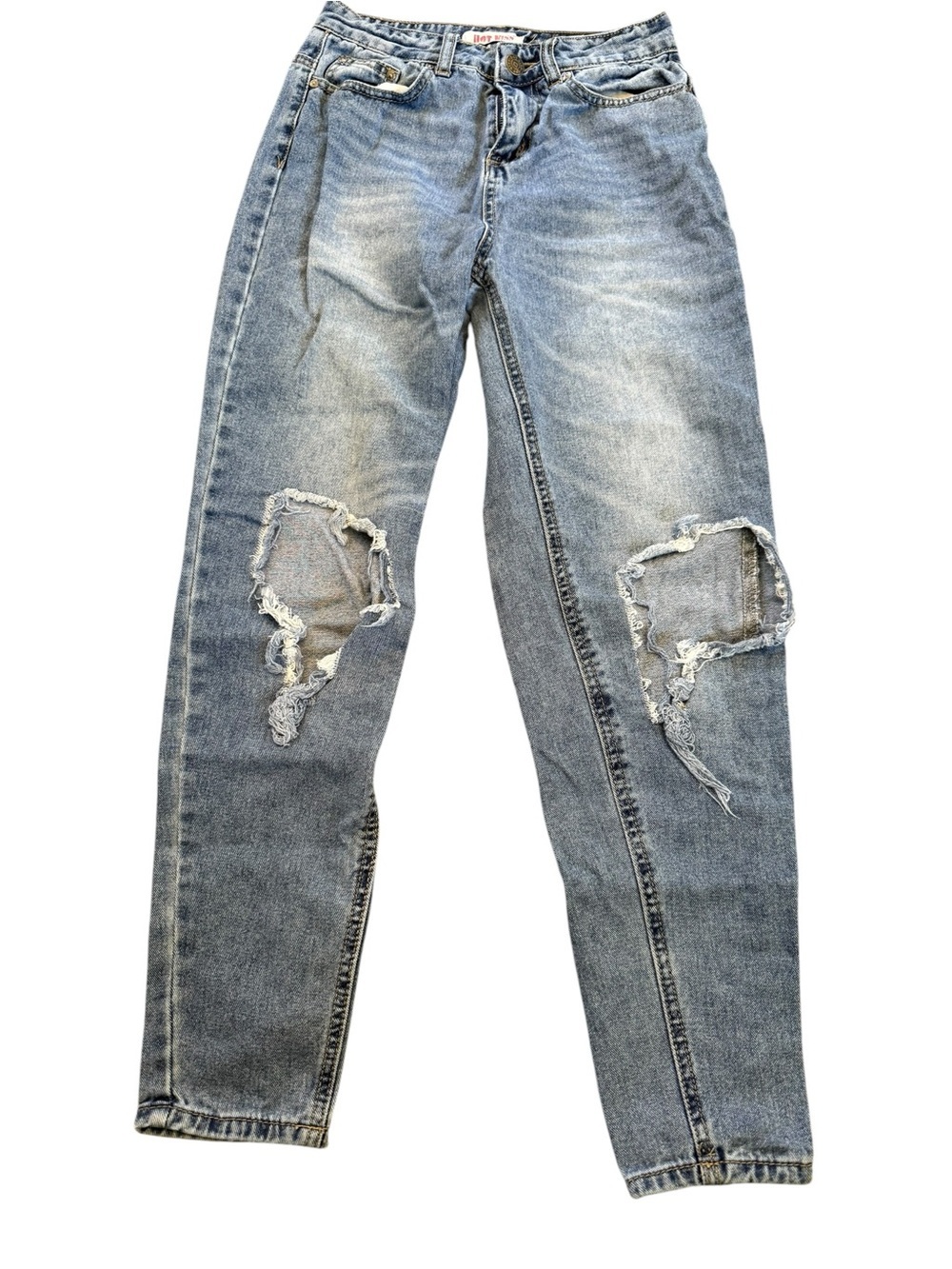 Women’s Hot Kiss Mom Jeans distressed EUC Size 2